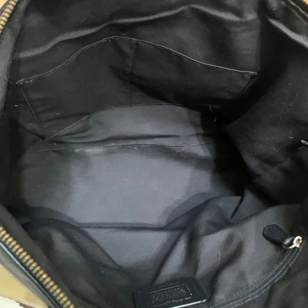 COACH Large Black Crossgrain Leather GALLERY Tote Shoulder Tote F79608